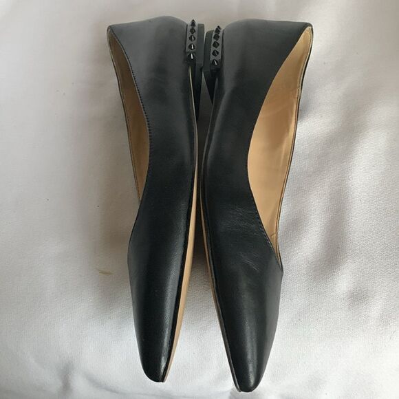 Sam Edelman Size 4 Black Pointy toe Flats with black spikes around heel - Picture 3 of 8
